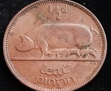 Ireland - 1942 - Half Penny - Sow - KM.10 - [204]
