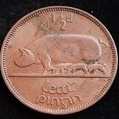 Ireland - 1942 - Half Penny - Sow - KM.10 - [204]