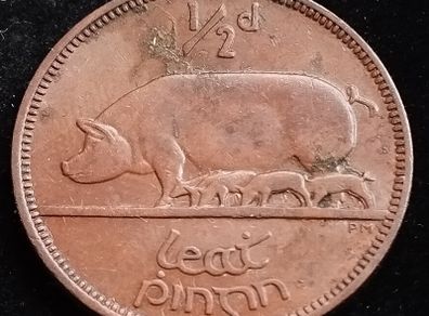 Ireland - 1942 - Half Penny - Sow - KM.10 - [204]