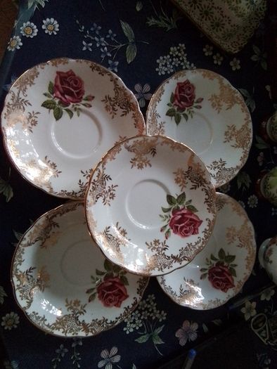 Five Paragon Saucers