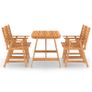 5 Piece Garden Dining Set Solid Acacia Wood Image 3