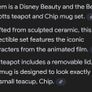 disney beauty and the beast teapot and cup set Image 8