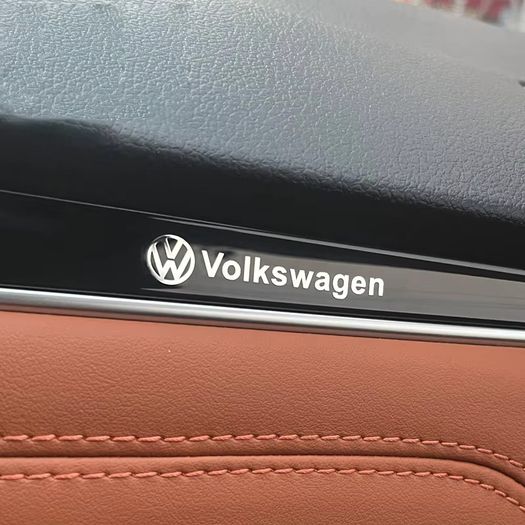 2x 3D Metal Emblem Sticker Car Interior Decoration Decals Accessories For Volkswagen VW GTI Rline R Golf Polo Passat Magotan Tiguan