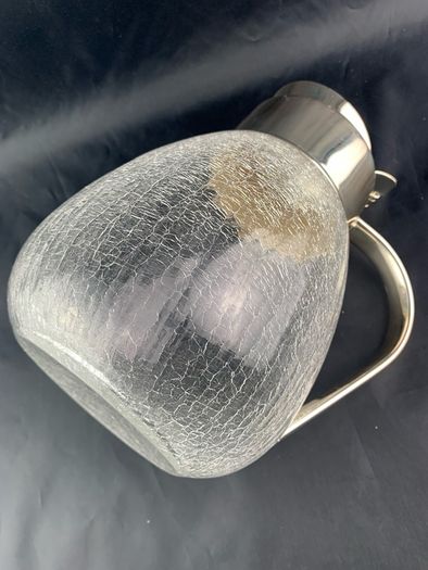 Mid Century crackled glass jug