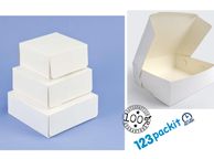 main image for ad Lot of 10 Cake Boxes 8x8x4 inches Cake Boxes bakery range paper brand new Size 8x8x4'' / 20x20x10cm eco-friendly