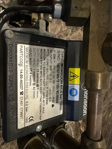 Stuart Turner Monsoon N1.5bar twin shower pump 99