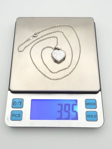Vintage 925 Sterling Silver Locket Necklace