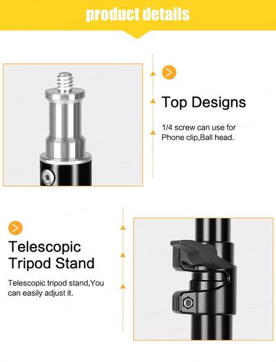 150cm Photography Tripod Light Stands With 1/4 Screw Head Adjustable Light Stand Photo Tripod For Phone Ring Light Photo Studio