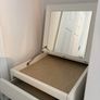 Tall White Drawer Unit with Hidden Mirror Image 2