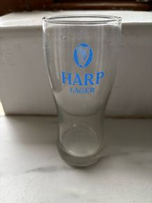 harp glass 1/2 pint glass