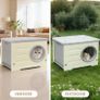 Waterproof Cat House Outdoor & Indoor, Semi-Enclosed HDPE Cat Shelter with Detachable Base - All-Weather Outdoor Cat Shelterfor Small Cats, Dogs, 54x41x31cm Image 5