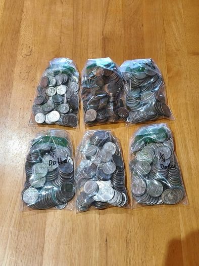 Bulk US Coins 2.9KG Mixed Lot of over 750 Coins Circulated
