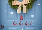 Ho Ho Ho Sticker/Decal, Christmas Sticker, Merry Christmas Sticker, Christmas Vinyl Decal, Ho Ho Ho Sign, Front Door Decal