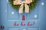 Ho Ho Ho Sticker/Decal, Christmas Sticker, Merry Christmas Sticker, Christmas Vinyl Decal, Ho Ho Ho Sign, Front Door Decal