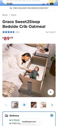 Graco Sweet2sleep bedside crib