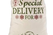 Personalised Christmas Gift Santa Sacks Canvas Bags with Red Drawstring Extra Large 39.4\" X 27.6\" For Xmas Stockings Stuffers Presents Holder &amp; Party Decorations for Kids Boys Girls MULTIPLE SIZES (FREE POSTAGE)