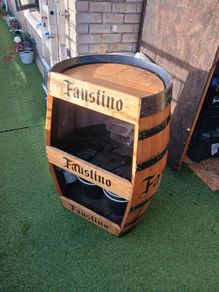 Oak Barrel With Shelves