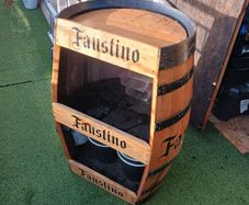 Oak Barrel With Shelves