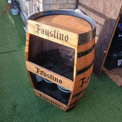 Oak Barrel With Shelves