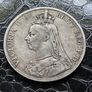 1891 United Kingdom 1 Silver Crown - Victoria 2nd portrait coin Image 4