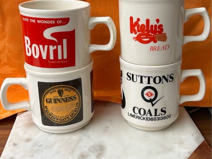 4 Vintage Advertising Coffee /Tea Mugs