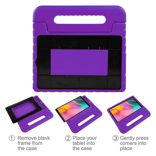 For Samsung Galaxy Tab S5E Kids Case Shockproof Cover With Stand - Purple