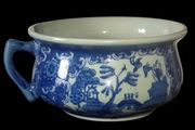 Antique Blue Willow Chamber Pot Pristine