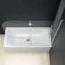 Folding Shower Enclosure 2 Panels ESG 95x140 cm Image 4