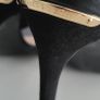 CHARLES & KEITH black suede wide strap high heels Sz 39 ( Fit 6-6.5 UK) - Rrp 153 (New) Image 7