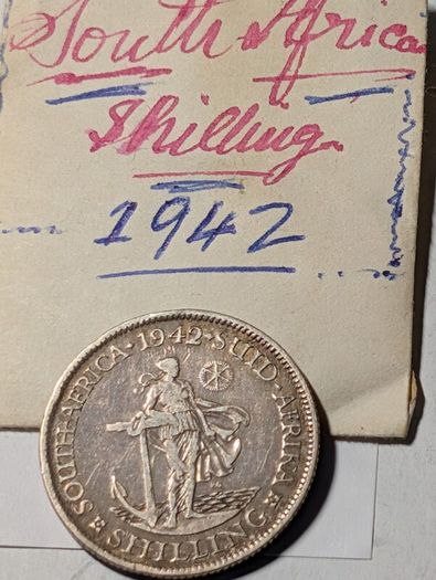 S.A. 1942 silver Shilling