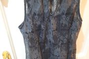 Grey Lace Sleeveless Top &amp; Camisole