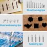 Pyrography Pen Kit 40Pcs, Wood Burning and Soldering Iron Kit 60W with Adjustable Tempe and ON/Off Switch, 33 Wood Burning Attachments for Soldering, Burning Tool on Wood and Leather (FREE POSTAGE) Image 6