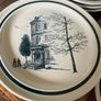 Noritake Stoneware Japan Blue and White Colonial Times Pattern Afternoon Tea Cups and Plates Image 10
