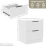 2 Drawer Bedside Cabinets Set of 2 White Image 6