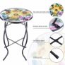 Patio Side Tables Outdoor, 14" Mosaic Patio Accent Round Glass (MULTIPLE DESIGNS, SEE PHOTOS) Image 8
