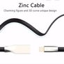 Black 1m Zinc Alloy Data Sync / Lightning USB Cable for iPhone 7 6 6s Plus 5 Image 3