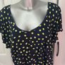 Navy top with lime dots size UK18 EU46 Postage included Image 2