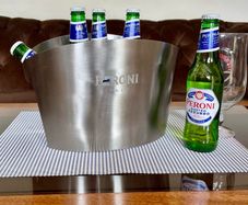 Peroni Italy Brushed Steel Ice Bucket