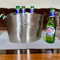 Peroni Italy Brushed Steel Ice Bucket