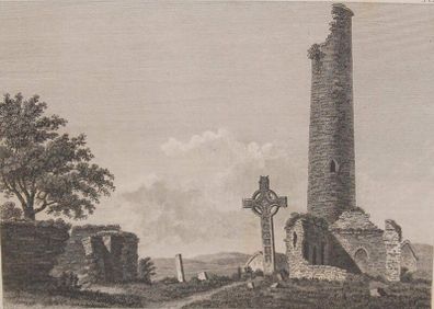 1797 Engraving Monasterboice Church Louth