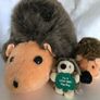 Large Vintage Hedgehog with two smaller hedgehogs Image 2