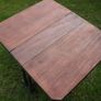 Victorian Mahogany Sutherland Drop Leaf Table On Brass Casters (H-21" L-25" W-21")(folded table 21" x 5,2") Image 5