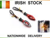 2x 12V RED Motorcycle Indicators Turn Signal Light