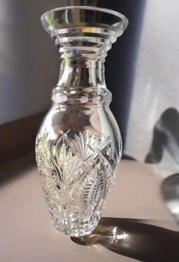 Vintage Cavan Irish Crystal Sheelin Pattern Flower Vase