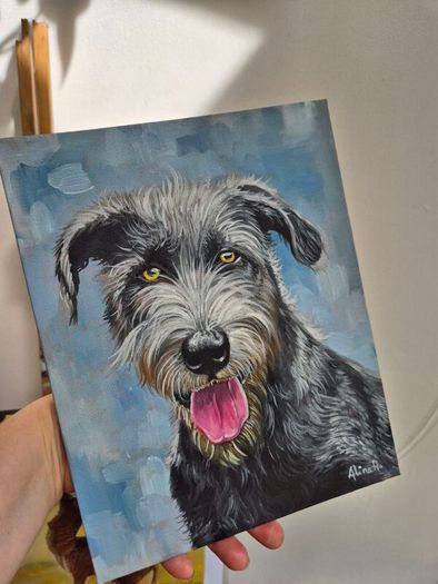 Irish Wolfhound - oil painting