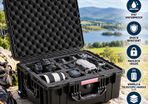 71L IP67 Waterproof Hard Protective Case with Wheels, Foam & Telescopic Handle