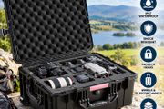 71L IP67 Waterproof Hard Protective Case with Wheels, Foam &amp; Telescopic Handle