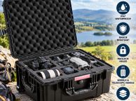 main image for ad 71L IP67 Waterproof Hard Protective Case with Wheels, Foam &amp; Telescopic Handle