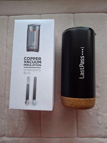 TOP QUALITY Solid Black Copper Vacuum Insulated COFFEE or TEA OR KEEPING DRINKS COOLER  ! Tumblers Capacity 500ml with Rubberised Cork Designed non Slip Base Double Wall Stainless Steel Walls Keeps Hot  up to 8 hours or Keeps Cool for hours  Last One Left