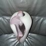 Large Abstract pink&white glass vase Image 2